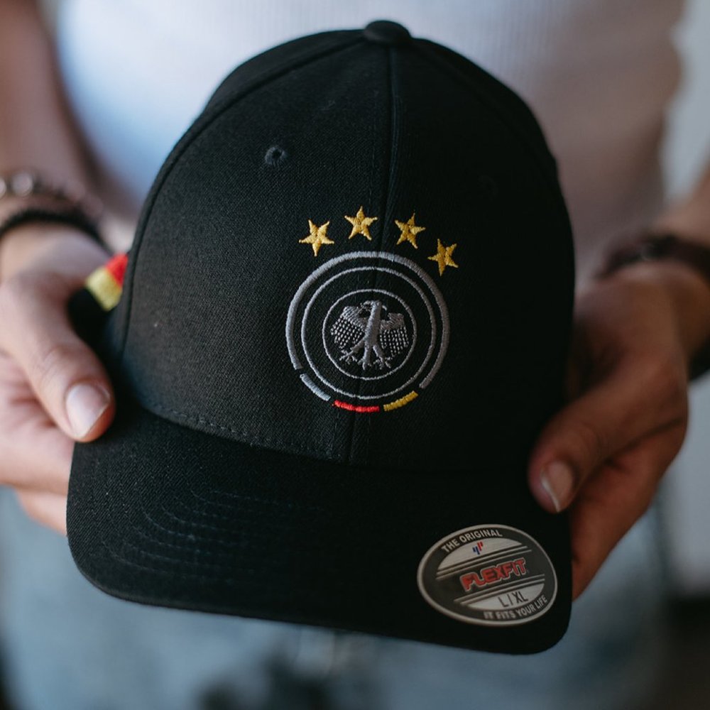 Germany Futbol National Soccer Team Fitted Cap Deutschland Euro Cup Hat L/XL - Picture 4 of 5